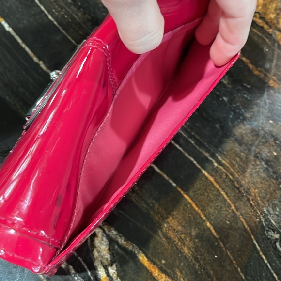 💖Barbie Pink Coach Kristin Bifold Patent Leather Wallet - Picture 7 of 9